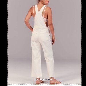 Abercrombie & Fitch Denim Jean Overalls, Raw Hem, Size: Medium